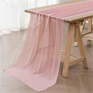Chiffon Table Runner Light Pink Sheer Table Runner Wedding Party Decor 6-Pack